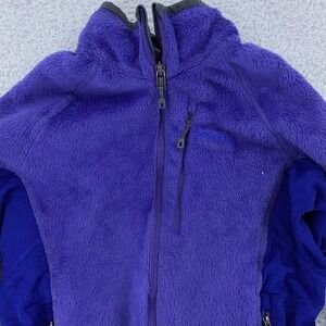 Patagonia Full Zip Fleece Jacket Womens FITS LIKE XXXS Purple Thermal Hiking